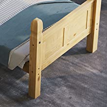 Vida Designs Corona Single Bed, High Foot End