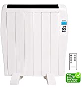 MYLEK Premium Aluminium Electric Panel Heater with Timer, Thermostat & Remote Control - Wall Moun...