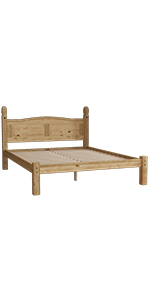corona solid pine wood furniture bed single double king size rustic mexican style wax