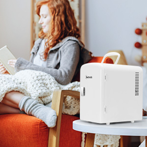 mini fridge for skincare white