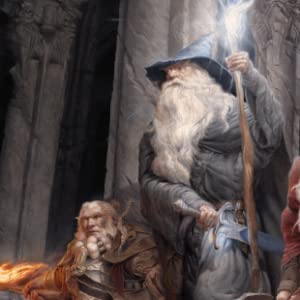 fantasy game; fan ladies of the rings; fan tolkien; adult canned game; middle ground