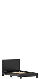 Vida Designs Lisbon Single Faux Leather Bed, Black