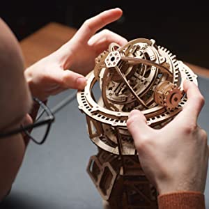 UGEARS Sky Watcher Astronomical Table Clock Mechanical Clock Making Kit 3D Puzzle
