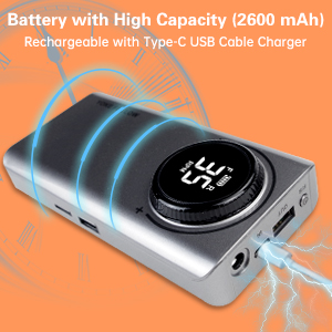 2600 mAh, can us as a power bank