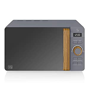 microwave, grey, stylish, modern, wood, bamboo