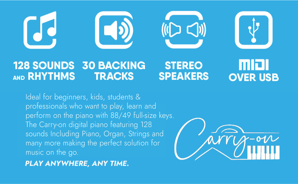 Ideal piano for beginners, kids, students and professionals. Electric Organ strings and music on go