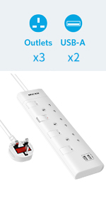 3M extension lead with USB