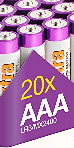aaa batteries 20