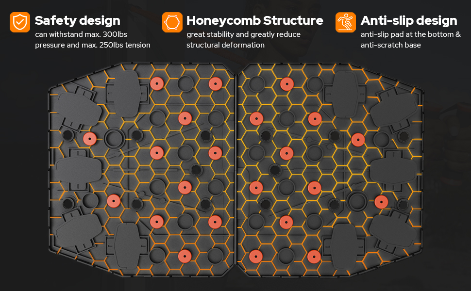 Gonex Home Gym System has safety design, honeycomb structure and anti-slip design