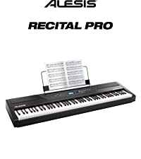 Alesis Recital Pro - Digital Electric Piano / Keyboard with 88 Weighted Hammer Action Keys