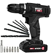 MYLEK MYW09 18V Cordless Drill Electric Screwdriver Set, Powerful Lithium Ion Battery Pack, 18 Vo...