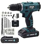MYLEK 21V Cordless Drill Electric Screwdriver Combi DIY Set Kit, 2 Speed, Fast Charge Li-ion Batt...