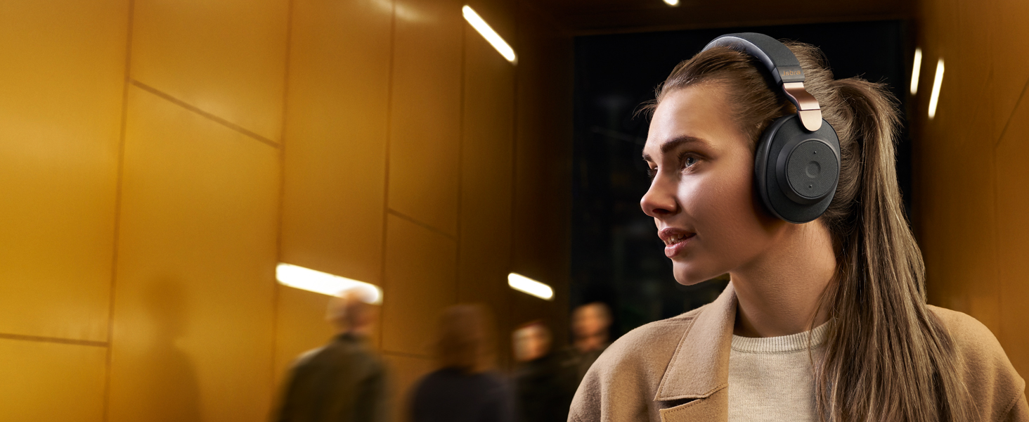 Jabra Elite 85h Wireless Noise-Canceling Headphones Over Ear Bluetooth Rain & Water Resistant Copper