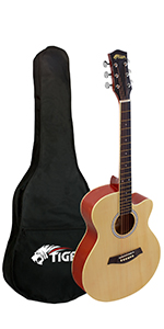 3 4 acoustic guitar, acoustic guitar, cutaway guitar, cutaway acoustic guitar, tiger guitar