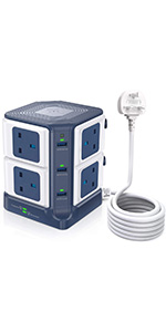 3m blue power strip tower