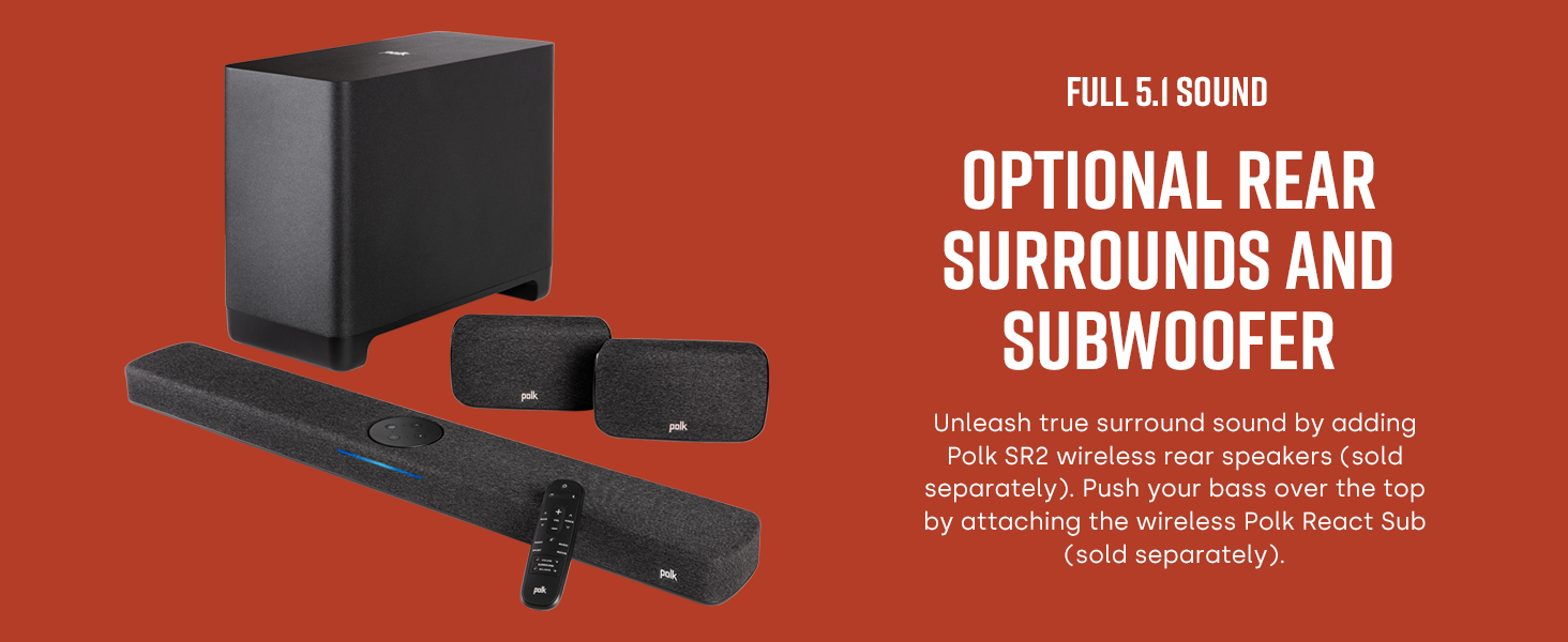 Polk React Soundbar with Alexa Built-In