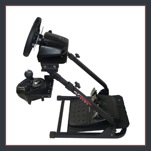 car race stand is fully height adjustable and tilt adjustable