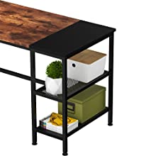desk with shelves