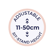 Gas spring scissor lift for quick, easy height changes