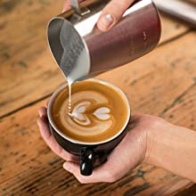 4. Steam - Manually steaming milk to a silky micro-foam texture.