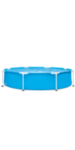 8 foot metal frame garden swimming pool M.Y Splash snap in metal frame pool