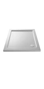 square,shower,tray,slim,slimline,thin,pearlstone,matrix,patent,wetroom,bathroom,enclosure,white