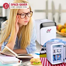 space-saving mini fridge