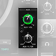 hardware mixer, built-in hardware mixer, AUX, dj controller