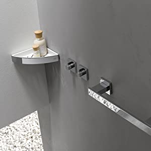 Round accessory series toilet brush set double hooks towel holder soap dispenser glass holder