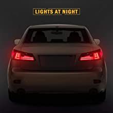 Red-LED-Tail-Lights-2006-2012-LEXUS-IS250-350-F-Rear-Lamp-assembly