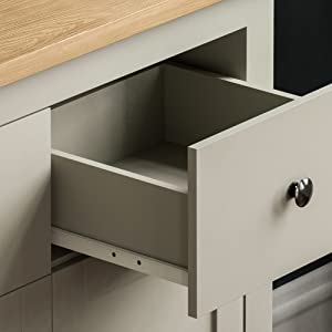 Vida Designs Arlington 2 Drawer 2 Door Sideboard, Grey