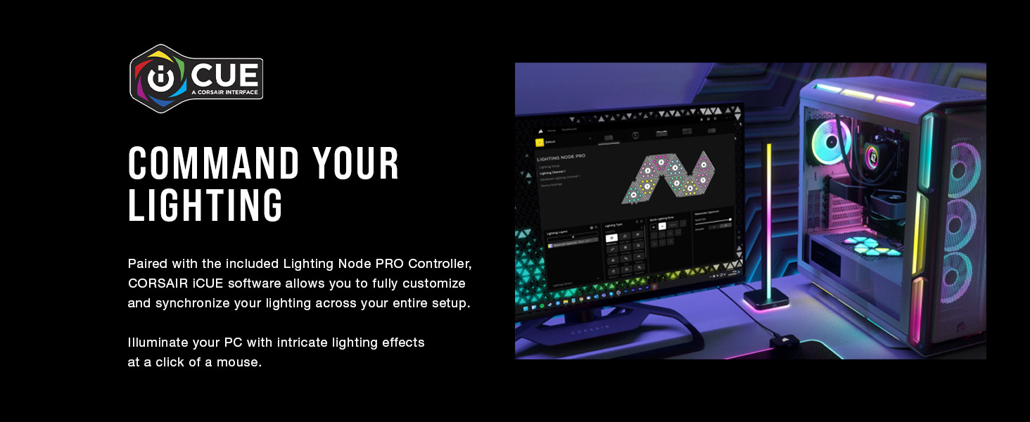 Lighting Node PRO, iCUE, CORSAIR, smart lighting, smart rgb