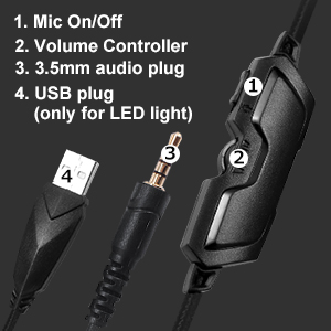 xbox one headset with In-line volume & mic control