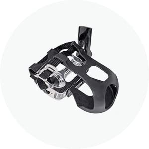 Caged Alloy Pedal with Shoe Strap