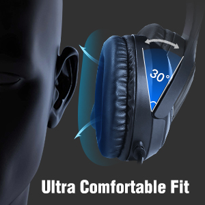 gaming headphones with soft breathable ear muffs