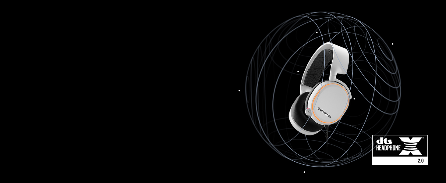 SteelSeries Arctis 5, Gaming Headset, RGB Illumination, DTS Headphone X v2.0 Surround for PC and PS4