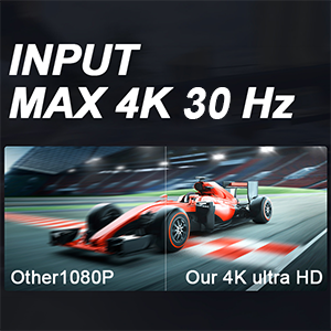 hdmi video capture card supports max 4K 30hz input and output without latency, No lagging