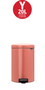 Brabantia pedal bin newicon soft closure light pedal operation kitchen hobby room smoothly quietly