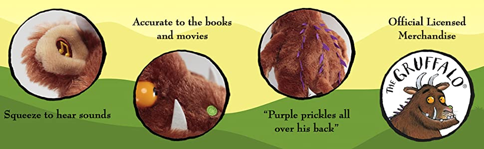 speaking talking voice phrases narrating story mouse gruffalo soft cuddly toy