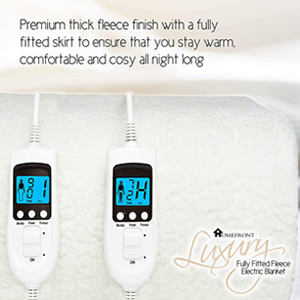 Homefront electric blanket fleece-lined