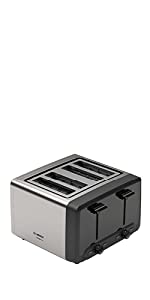 Bosch DesignLine TAT4P440GB Stainless Steel Toaster, 4 Slot - Stainless Steel