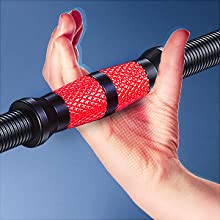 Wear-resistant, grooved handles