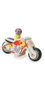 motorbike micky, indigo jamm, wooden toy