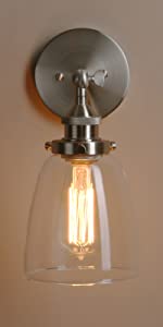 Loft Bar light fixture Globe glass wall light Glass Shade Wall Sconce light Industrial Edison Wall