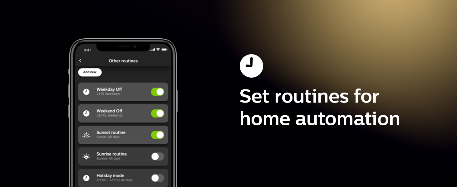 set routines for home automation