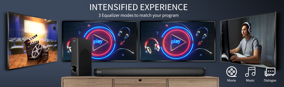 intensified experience wiith soundbar for TV