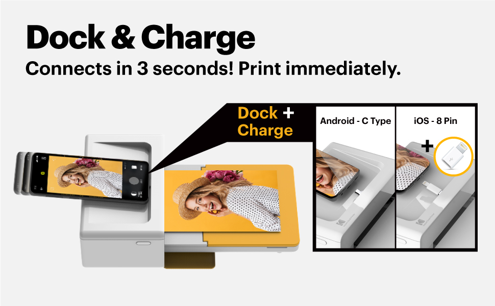 kodak dock plus instant photo printer