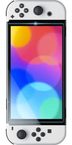 Protect Tempered Glass Screen Protector for Nintendo Switch OLED 2021 Console tablet device for kids