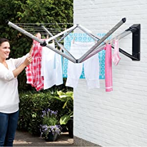 wallfix dryer; infoor clothes airer; outdoor clothes airer; brabantia wallfix; wall mounted airer