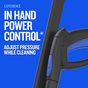 Experience in hand power control adjust pressure while cleaning